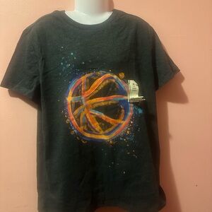 Cat & Jack Kids' Basketball Graphic Tee - Charcoal